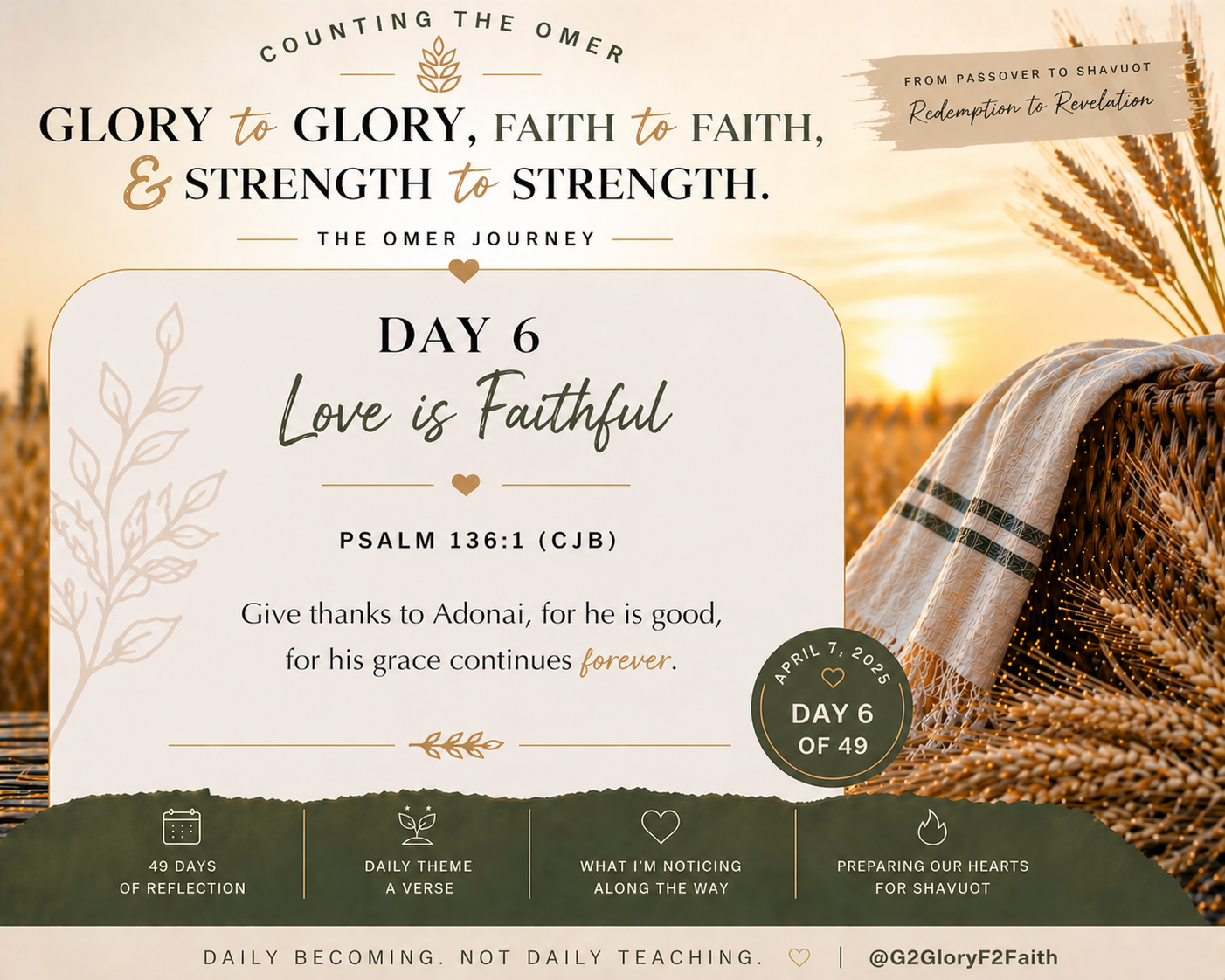 Day 6 of Counting the Omer